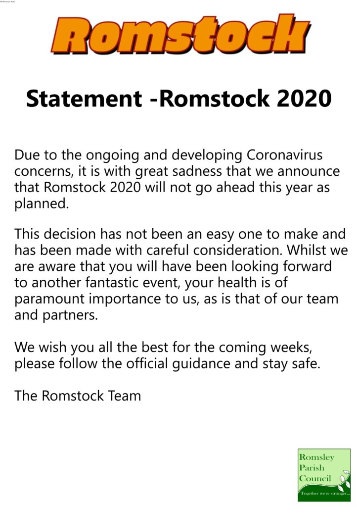 2020 Romstock COVID Announcement